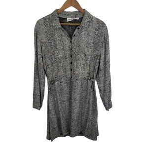 JRT Vintage Snakeskin Collared Shirt Dress